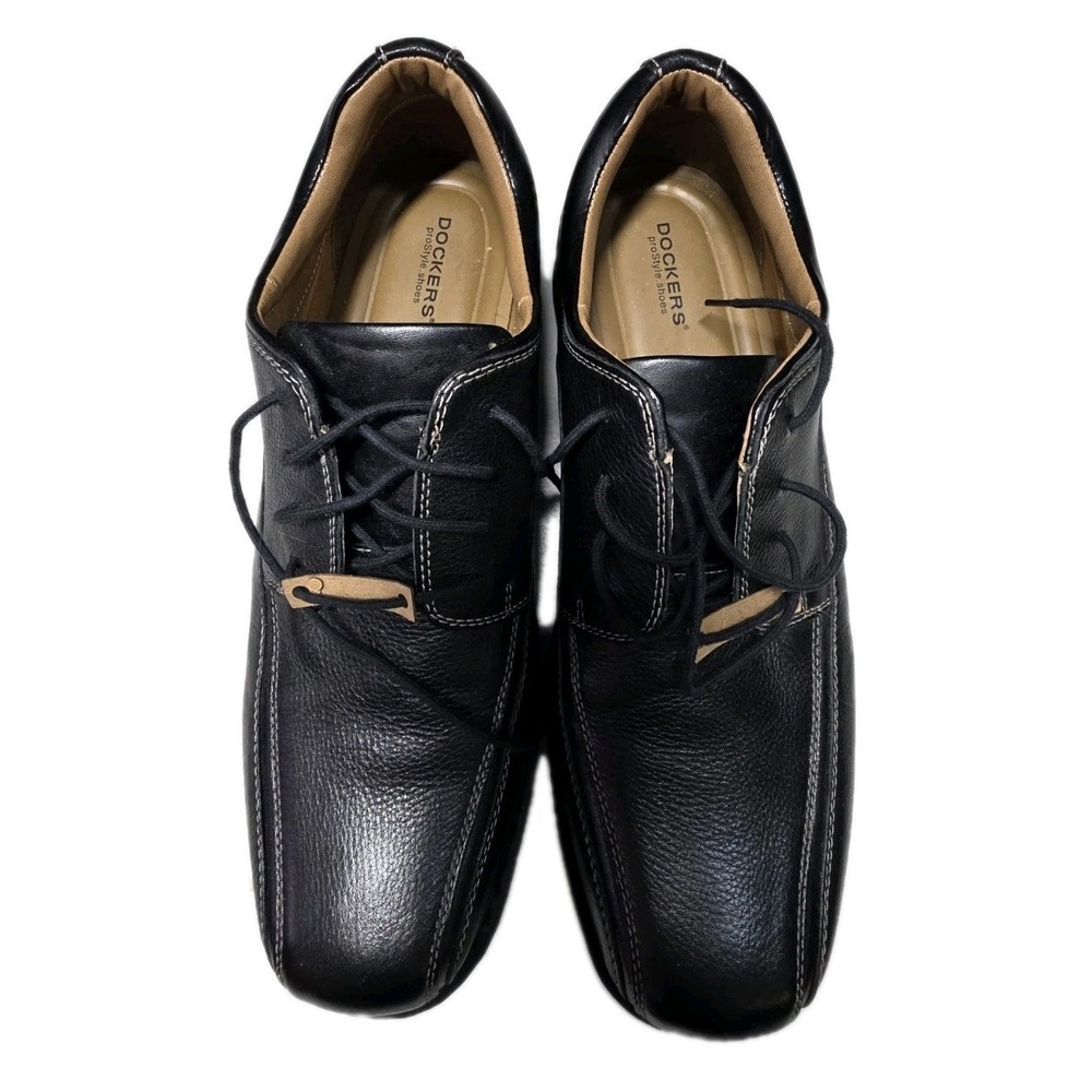 Dockers Men's 13M Black Leather Comfort Motion Lace-Up Dress Shoes